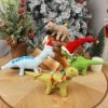 Goodsright Decor Christmas Felt Dinosaurs Ornaments Set of 4, Xmas Wool Dinosaur Hanging Decor, Felt Animal Crafts Woodland Cute Christmas Tree Wreath Decor for Home Dinosaur Themed Birthday Party Supplies