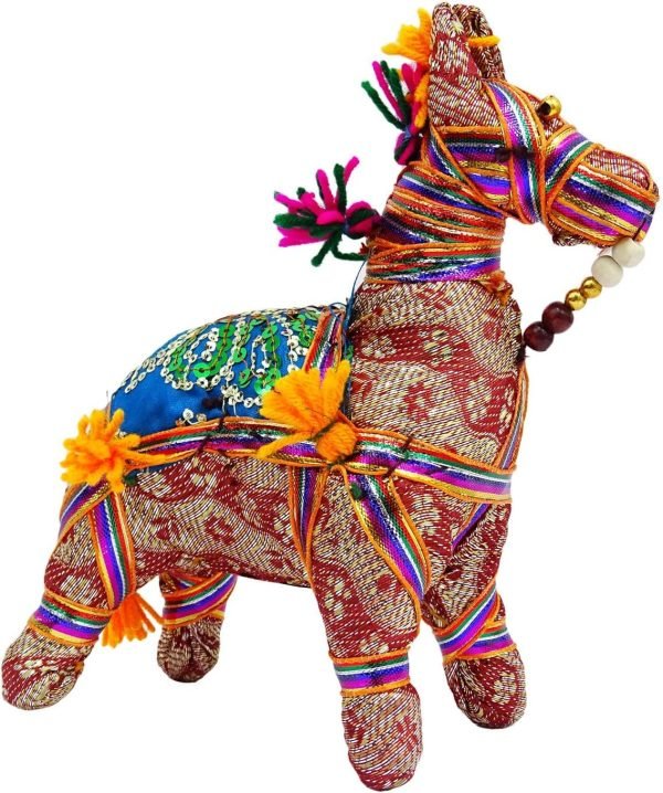 Goodsright Decor Rajasthan Craft Traditional Handmade Stuffed Horse Ethnic Home Table Decor