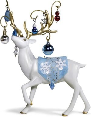 Goodsright Decor Keepsake Christmas Ornament Year Dated, Regal Reindeer, Porcelain