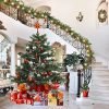 Goodsright Decor 9 FT Artificial Christmas Garland, Pre-Lit 50 LED Battery Operated Lighted Xmas Garland with 8 Modes for Indoor Holiday Door Home Decorations (Red)