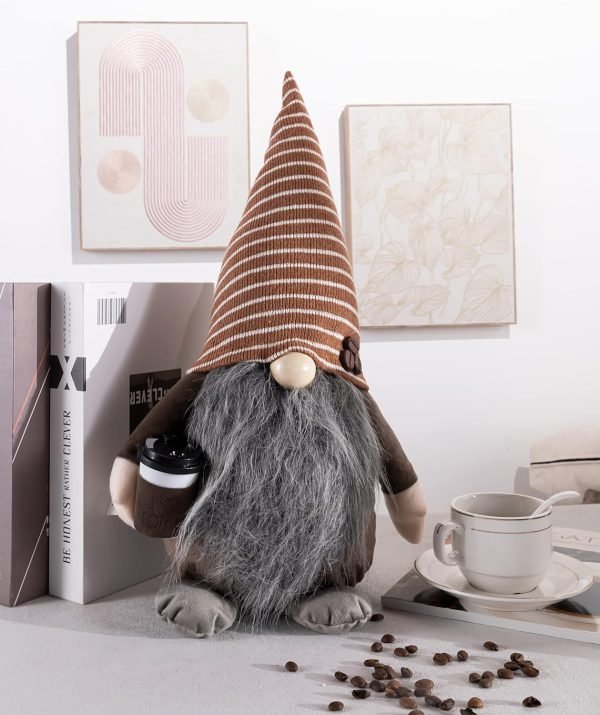 Goodsright Decor Kitchen Gnome - Home Decor Decorations - Scandinavian/Swedish/Nordic Tomte Nisse Plush Figurine - 19" Elf with Beard Ornament for Shelf, Table, Desk D??cor