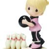 Goodsright Decor Precious Moments Growing in Grace Age 10 | Blonde Girl Bowling Bisque Porcelain Figurine | Birthday Gift | Birthday Collection | Room Decor & Gifts | Hand-Painted