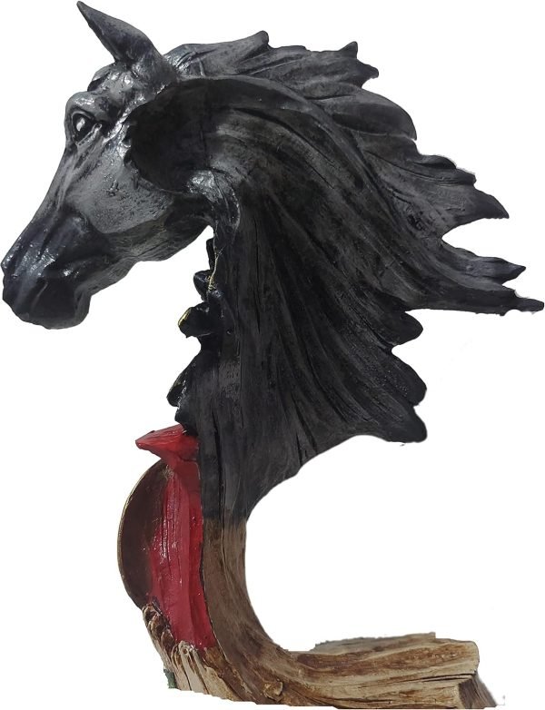 Goodsright Decor Native American Indian Chief and Horse Statue Ethnic Unique Handmade Sculpture Indian Warrior Bust Home & Office Decor Farmhouse Gift Idea