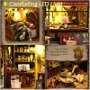 Goodsright Decor DIY Miniature Dollhouse Kit, Tiny House Kit with Dust Proof Cover and Music Box, DIY Wooden Dollhouse Kit Miniature House Kit, Creative Room Idea for Adult Magic House DIY Kits