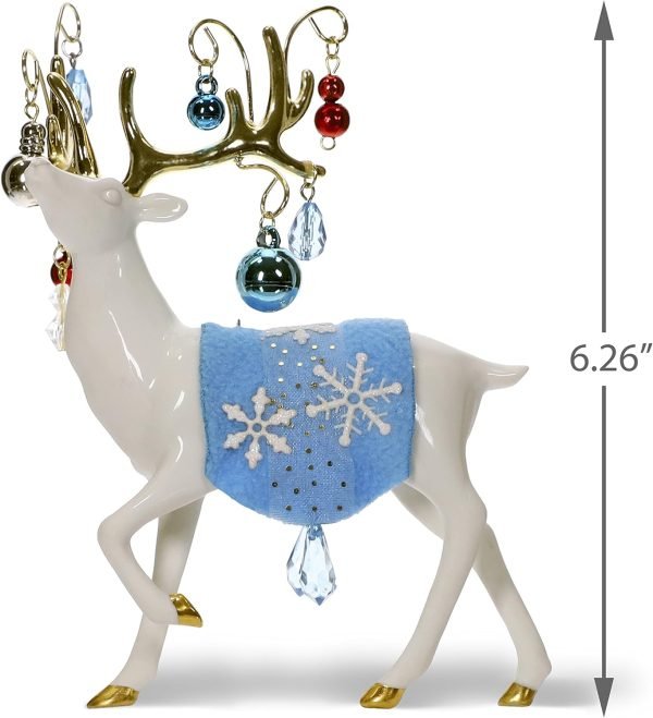 Goodsright Decor Keepsake Christmas Ornament Year Dated, Regal Reindeer, Porcelain