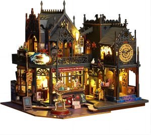 Goodsright Decor DIY Miniature Dollhouse Kit, Tiny House Kit with Dust Proof Cover and Music Box, DIY Wooden Dollhouse Kit Miniature House Kit, Creative Room Idea for Adult Magic House DIY Kits