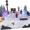 Goodsright Decor Christmas Village Skating Pond Animated Lighted Musical Snow Village Perfect Addition to Your Christmas Indoor Decorations & Holiday Displays