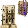 Goodsright Decor Book Nook Kit-DIY Bookshelf Insert-Dollhouse Booknook Wooden Miniature Model Decor Building Kit-Decorative Bookend Wizard Ornaments-Magic Wand Shop (DIY Kits)