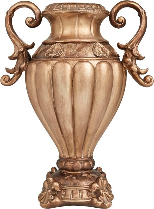 Goodsright Decor 79 Polystone Decorative Decorative Jars Decorative Container, Decorative Keepsake Box 12" x 8" x 17", Bronze