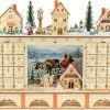 Goodsright Decor Wooden Christmas Advent Calendar, Countdown to Christmas, LED Holiday Decoration, Battery Operated, Reindeer Village