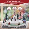 Goodsright Decor Christmas Village Skating Pond Animated Lighted Musical Snow Village Perfect Addition to Your Christmas Indoor Decorations & Holiday Displays