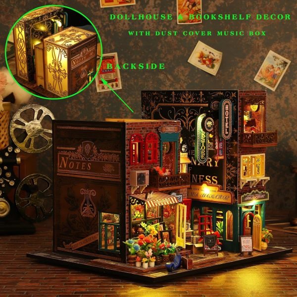 Goodsright Decor DIY Miniature Dollhouse Wooden Furniture Kit,Handmade Mini Modern Villa Model,1:24 Scale Creative Doll House Toys ES009
