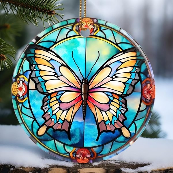 Goodsright Decor Christmas Ornament, Christmas Decoration, Holiday Present Idea, Heirloom Keepsake, Round Ceramic, Gift Exchange, Gift Idea, Hummingbird