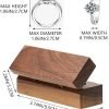 Goodsright Decor Wooden Double Ring Box for Wedding Ceremony Engagement, Ring Storage Holder Decorative Box for 2 Rings