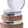 Goodsright Decor Round-Edged Cardboard Decorative Storage Boxes with Lids: Set of 3 Metro Route Themed Gifts, Mini Vintage Suitcases, Transit Map Decorated Boxes, Scrapbook Storage Boxes, Prop Storage Boxes