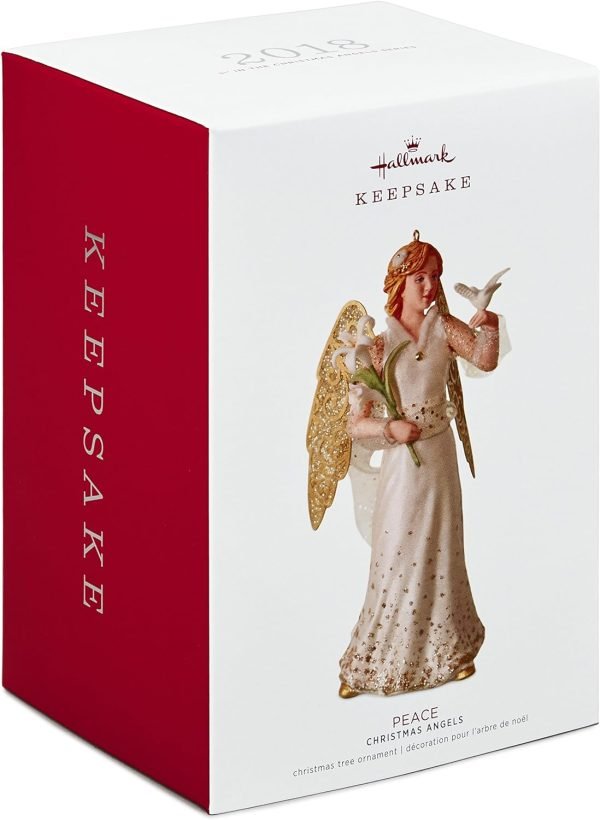 Goodsright Decor Keepsake Christmas Ornament 2018 Year Dated, Christmas Angels Peace