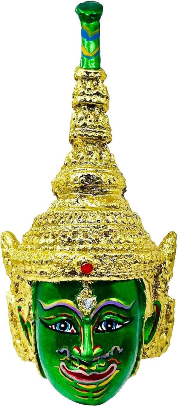 Goodsright Decor Thai Khon Mask Thai Sculptures Ramayana Resin Drama Collectible Thai D??cor Crafts Decoration Art Figur (Ganesha)
