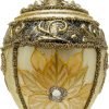 Goodsright Decor Faberg?? Egg 5-Inch Blown Glass Christmas Tree Ornament Holiday Poinsettia (Onyx Black)
