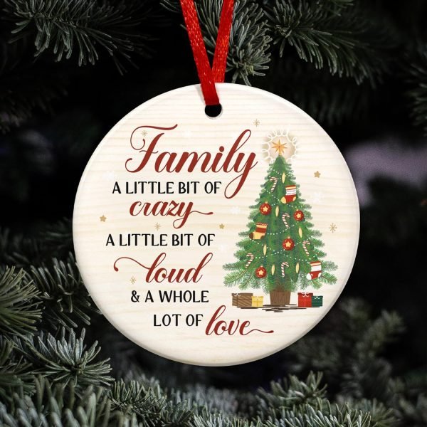 Goodsright Decor Christmas Ornaments Gifts for Family - Christmas Family Decor Gifts for Mom, Dad, Daughter, Son, Husband and Wife, Grandma, Grandpa Gift Ideas - Christmas Tree Decoration Ceramic Ornament