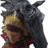 Goodsright Decor Native American Indian Chief and Horse Statue Ethnic Unique Handmade Sculpture Indian Warrior Bust Home & Office Decor Farmhouse Gift Idea