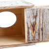 Goodsright Decor Wood Carved Tissue Box Cover Square Tissue Holder Whitewashed Tree of Life Design Rustic Vintage Home Decor for Bathrooom Bedroom Living Room