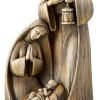 Goodsright Decor Holy Family Statue Tabletop Figurine, Catholic Statues Decorations with Kneeling Virgin Mary, Joseph, and Baby Jesus, Religious Holiday Decor, 10 Inches
