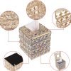 Goodsright Decor Crystal Square Tissue Box Cover - Sparkling Cube Glass Tissue Box Holder, Decorative Facial Tissue Holder for Bedroom Bathroom Dresser Night Stand Table Office Home Decor, Gold