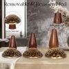 Goodsright Decor Mushroom Statues, Coffee Table Decor, Mushroom Ornaments, Set of 3, Mushroom Decorations, Gold Wooden Mushrooms, Mushroom Decor Aesthetic, Mushroom Figurines