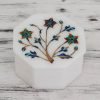 Goodsright Decor Mughal Garland Marble Inlay Jewelry Box