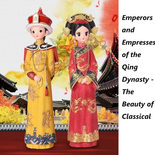Goodsright Decor Palace Ethnic Classical Blessing Crafts 2-Pack/Valentine's Day Ornament 7.5 inches/Chinese Gift/Hand-Painted, Home Decoration/Mother's Day/Graduation Season Gift (a)