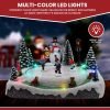 Goodsright Decor Christmas Village Skating Pond Animated Lighted Musical Snow Village Perfect Addition to Your Christmas Indoor Decorations & Holiday Displays