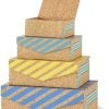 Goodsright Decor Decorative Storage Boxes - Set of 5: Antique Memory Keepsake Boxes with Lids, Travel Cardboard Storage for Organizing and Home D??cor, Unique Gift Boxes with Magnetic Closure