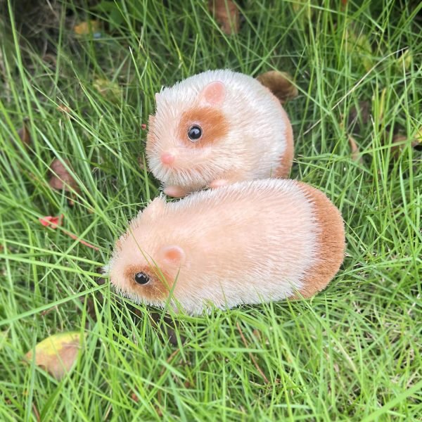 Goodsright Decor 5 Inches Reborn Baby Dolls Full Body Silicone Mini Baby Hamster Reborn Baby Hamster Cute Mini Realistic Silicone Hamster Animals Doll