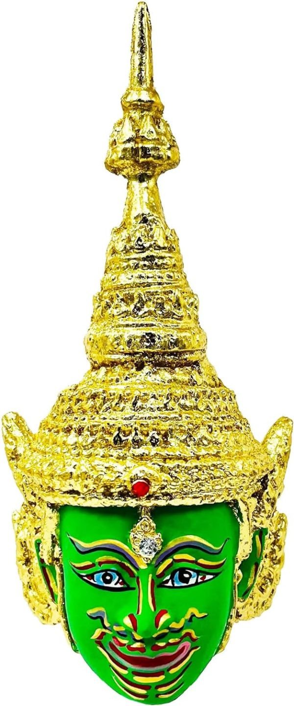 Goodsright Decor Thai Khon Mask Thai Sculptures Ramayana Resin Drama Collectible Thai D??cor Crafts Decoration Art Figur (Ganesha)