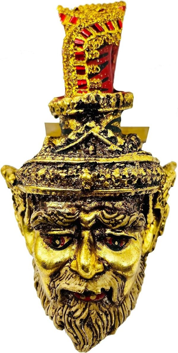 Goodsright Decor Thai Khon Mask Thai Sculptures Ramayana Resin Drama Collectible Thai D??cor Crafts Decoration Art Figur (Ganesha)