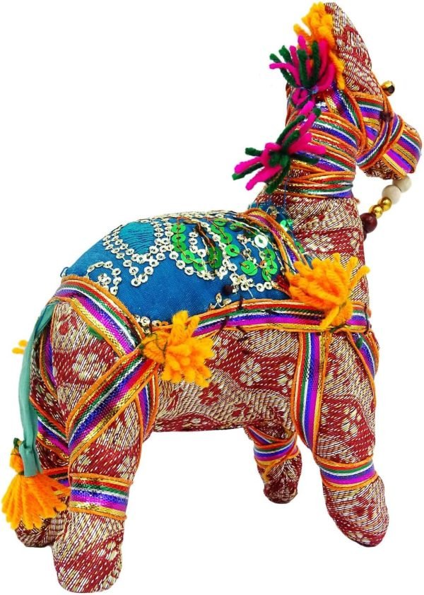 Goodsright Decor Rajasthan Craft Traditional Handmade Stuffed Horse Ethnic Home Table Decor