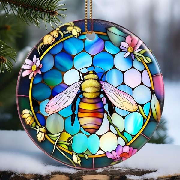 Goodsright Decor Christmas Ornament, Christmas Decoration, Holiday Present Idea, Heirloom Keepsake, Round Ceramic, Gift Exchange, Gift Idea, Hummingbird