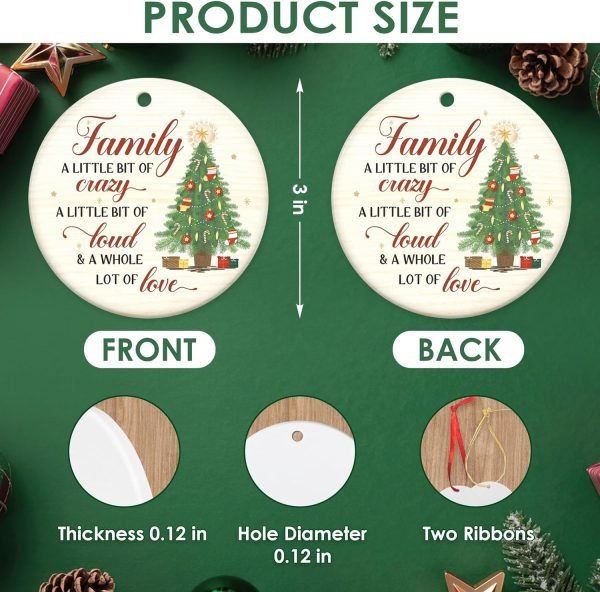Goodsright Decor Christmas Ornaments Gifts for Family - Christmas Family Decor Gifts for Mom, Dad, Daughter, Son, Husband and Wife, Grandma, Grandpa Gift Ideas - Christmas Tree Decoration Ceramic Ornament