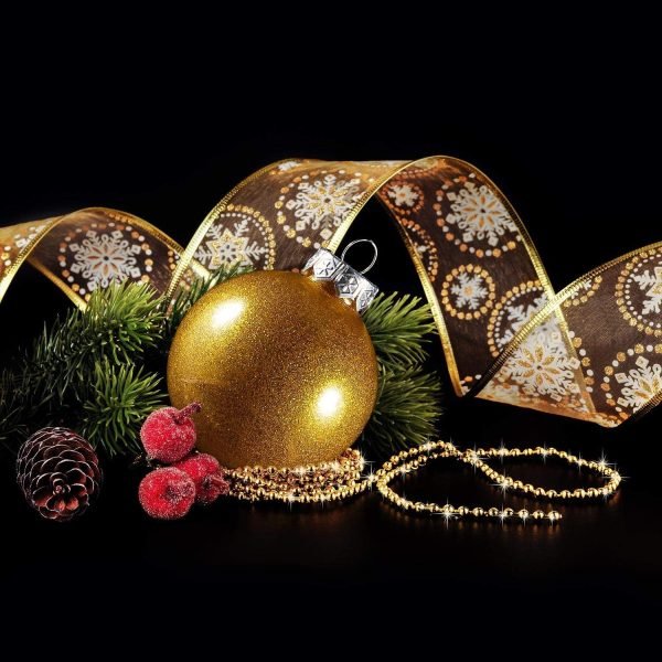 Goodsright Decor 24 Pieces 2.36 Inch Shatterproof Plastic Christmas Ball Ornaments Tree Balls with One Christmas Tree Star for Christmas New Years Present Wedding Home Holiday Party Decoration (Gold)