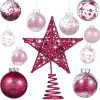 Goodsright Decor 24 Pieces 2.36 Inch Shatterproof Plastic Christmas Ball Ornaments Tree Balls with One Christmas Tree Star for Christmas New Years Present Wedding Home Holiday Party Decoration (Gold)