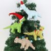 Goodsright Decor Christmas Felt Dinosaurs Ornaments Set of 4, Xmas Wool Dinosaur Hanging Decor, Felt Animal Crafts Woodland Cute Christmas Tree Wreath Decor for Home Dinosaur Themed Birthday Party Supplies