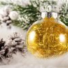Goodsright Decor 24 Pieces 2.36 Inch Shatterproof Plastic Christmas Ball Ornaments Tree Balls with One Christmas Tree Star for Christmas New Years Present Wedding Home Holiday Party Decoration (Gold)