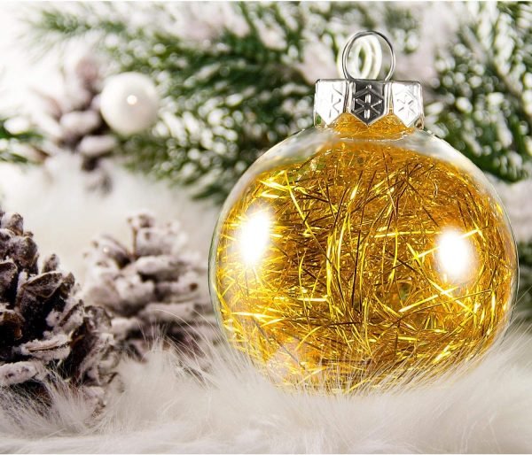 Goodsright Decor 24 Pieces 2.36 Inch Shatterproof Plastic Christmas Ball Ornaments Tree Balls with One Christmas Tree Star for Christmas New Years Present Wedding Home Holiday Party Decoration (Gold)