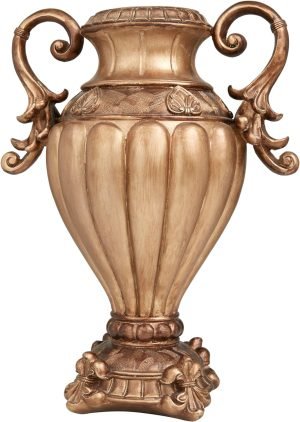 Goodsright Decor 79 Polystone Decorative Decorative Jars Decorative Container, Decorative Keepsake Box 12" x 8" x 17", Bronze