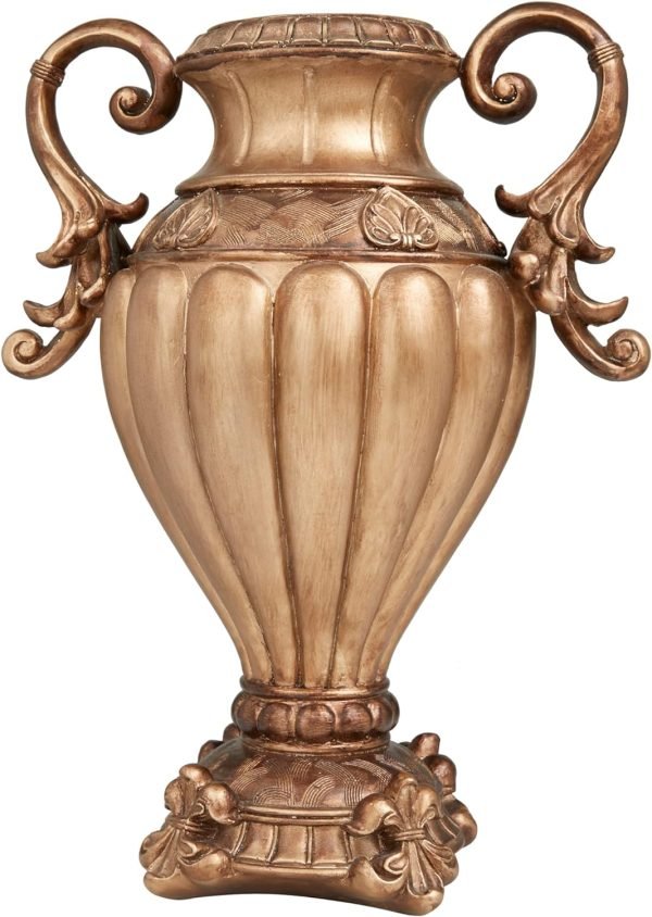 Goodsright Decor 79 Polystone Decorative Decorative Jars Decorative Container, Decorative Keepsake Box 12" x 8" x 17", Bronze