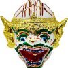 Goodsright Decor Thai Khon Mask Thai Sculptures Ramayana Resin Drama Collectible Thai D??cor Crafts Decoration Art Figur (Ganesha)