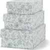 Goodsright Decor Decorative Storage Boxes - Set of 5: Antique Memory Keepsake Boxes with Lids, Travel Cardboard Storage for Organizing and Home D??cor, Unique Gift Boxes with Magnetic Closure