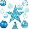 Goodsright Decor 24 Pieces 2.36 Inch Shatterproof Plastic Christmas Ball Ornaments Tree Balls with One Christmas Tree Star for Christmas New Years Present Wedding Home Holiday Party Decoration (Gold)