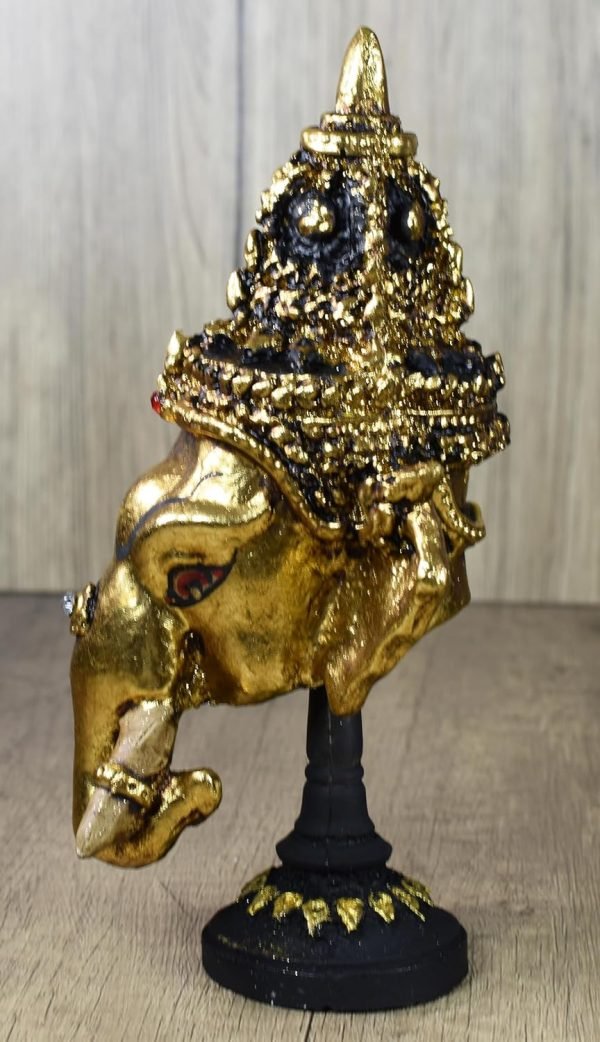 Goodsright Decor Thai Khon Mask Thai Sculptures Ramayana Resin Drama Collectible Thai D??cor Crafts Decoration Art Figur (Ganesha)