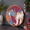 Goodsright Decor Craft Handpainted Pichwai Cow Painting On Wooden Plate For Home Decor, Handmade Gifts, Indian Art, Ethnic Wall Decor (12 X 12 INCH) BY Crafted Creations.